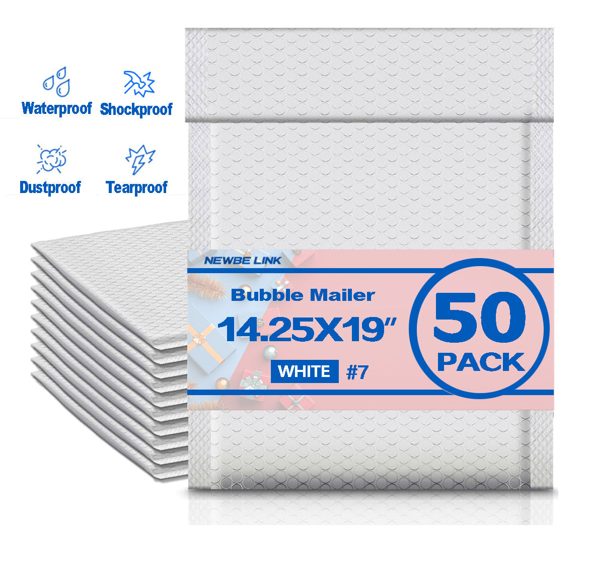 Waterproof Bubble Mailers 14.5×19" – Thick, Durable, Instant Seal Envelopes with Strong Adhesive Shipping Bags