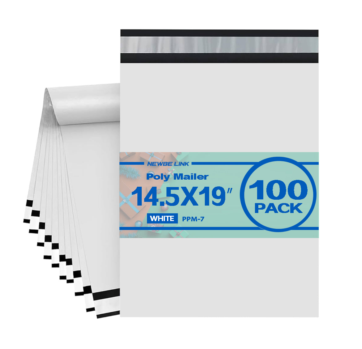 Waterproof Poly Mailer Bags 14.5×19" Glossy White Poly Bag Mailer Envelopes