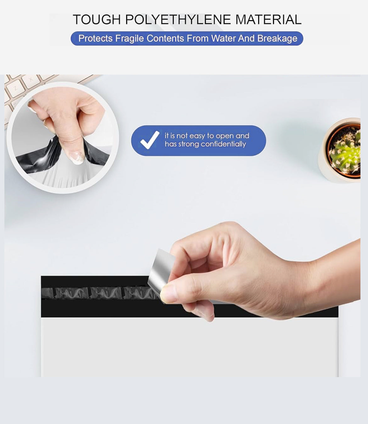 Waterproof Poly Mailer Bags 24×24" – Thick Durable Self-Seal Shipping Bags