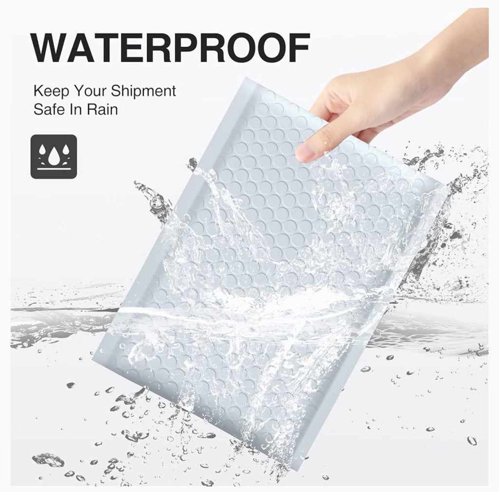 Waterproof Bubble Mailers 10.5×15" – Thick, Durable, Instant Seal Envelopes with Strong Adhesive Shipping Bags