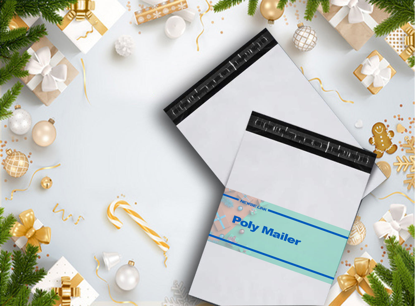 Waterproof Poly Mailer Bags 14.5×19" Glossy White Poly Bag Mailer Envelopes