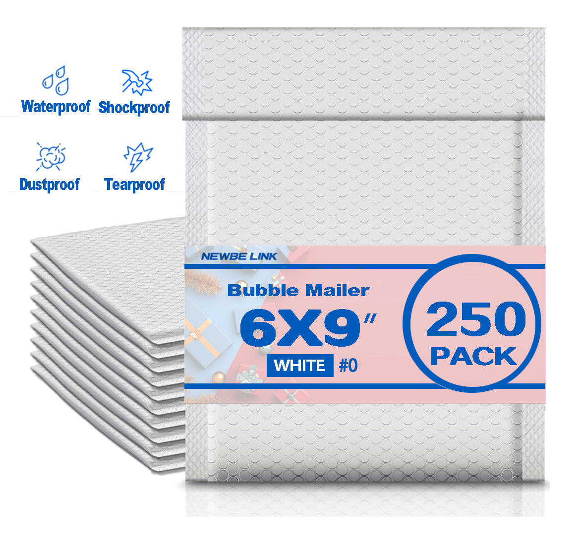 Waterproof Bubble Mailers 6×9" – Thick, Durable, Instant Seal Envelopes with Strong Adhesive Shipping Bags