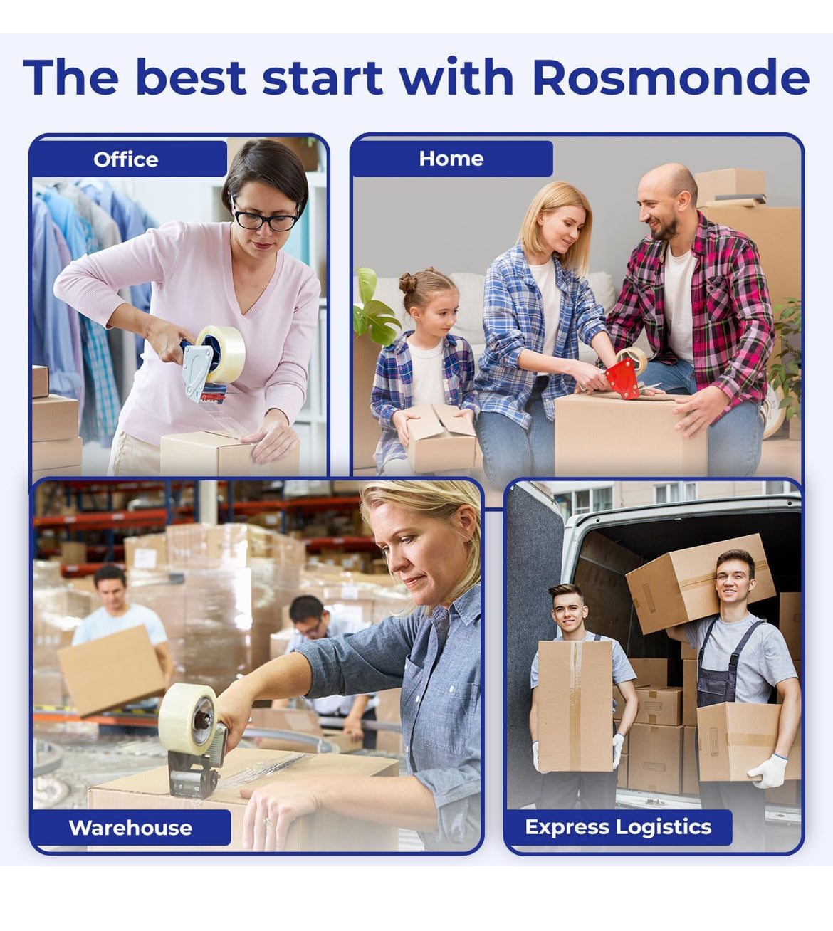 Clear Packing Tape, 36 Rolls Heavy Duty Packaging Tape for Shipping Packaging Moving Sealing, Thicker Clear Packing Tape, 2 inches Wide,110 Yards Per Roll,Total Yards 3960