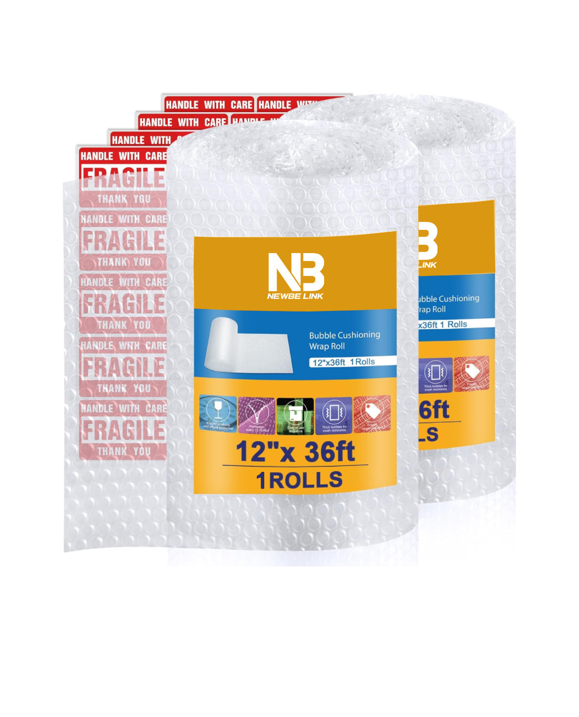 Bubble Cushioning Wrap,12 inch x 36ft Bubble Cushioning Wrap for Packing and Moving Boxes Shipping Cushioning Supplies Perforated Every 12”